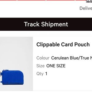 lululemon athletica Cerulean Blue Card Pouch